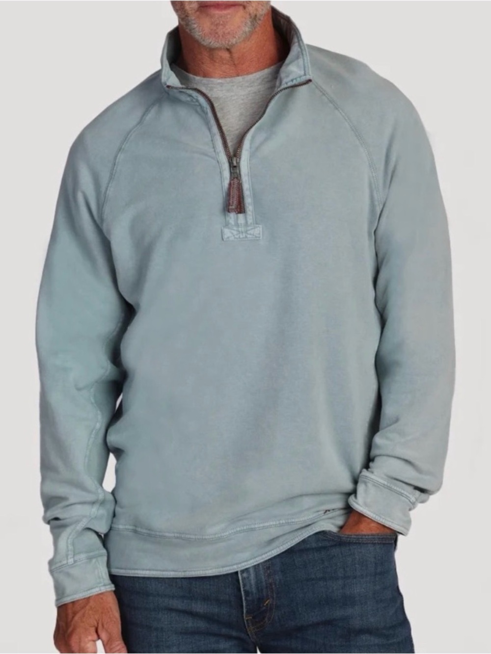 True Grit Vintage Cashmere Heather Fleece Men’s Size Medium In Light Blue